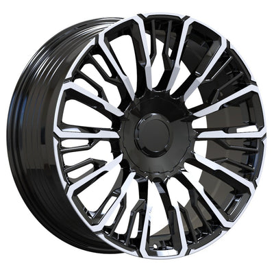 USA Replica 2408 Black Machined Wheel