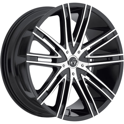 VCT V28 Black Machined Wheel