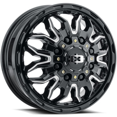 Vision Korupt Dually Black Milled Wheel