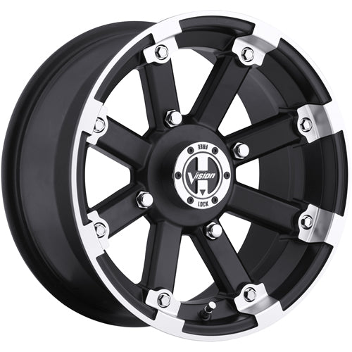 Vision Lock Out Black Machined Wheel