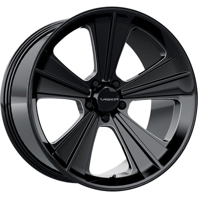 Vision Missile Black Milled Wheel