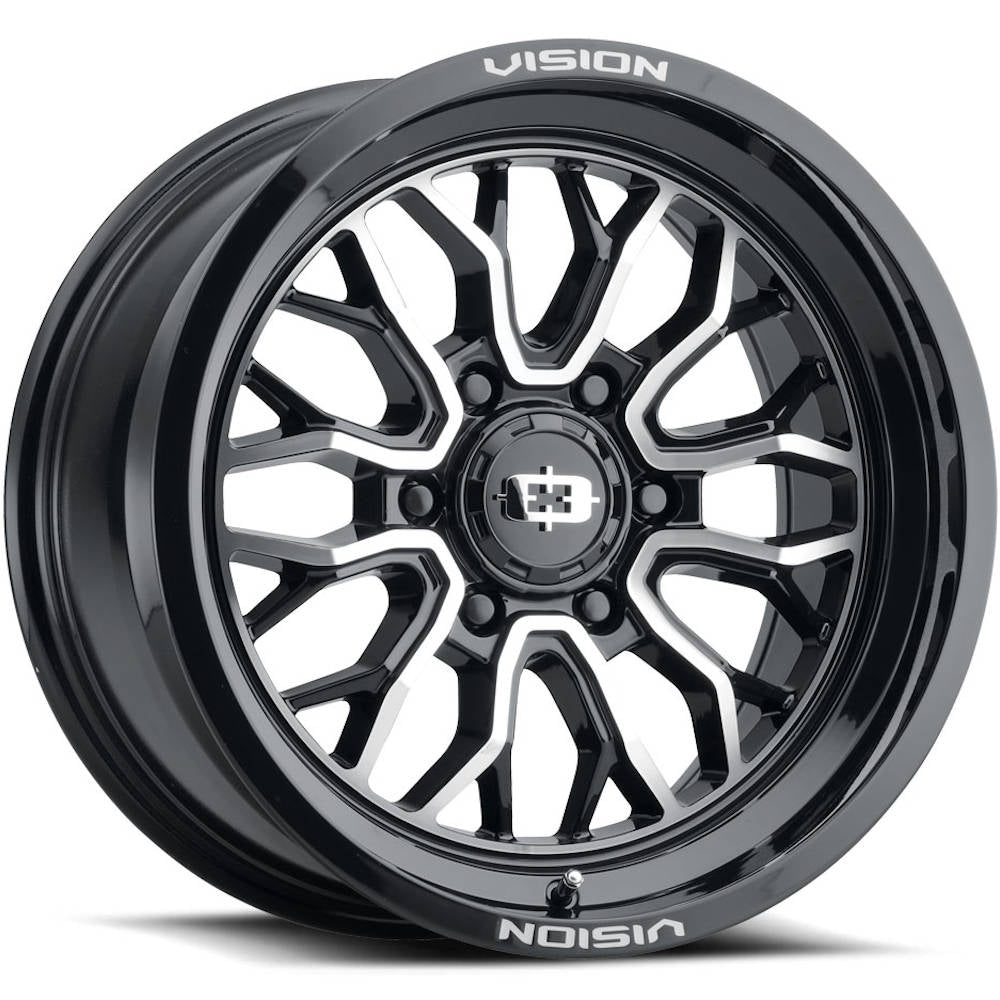Vision Riot Black Machined Wheel