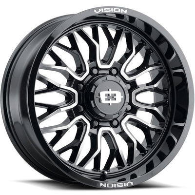 Vision Riot Black Machined Wheel