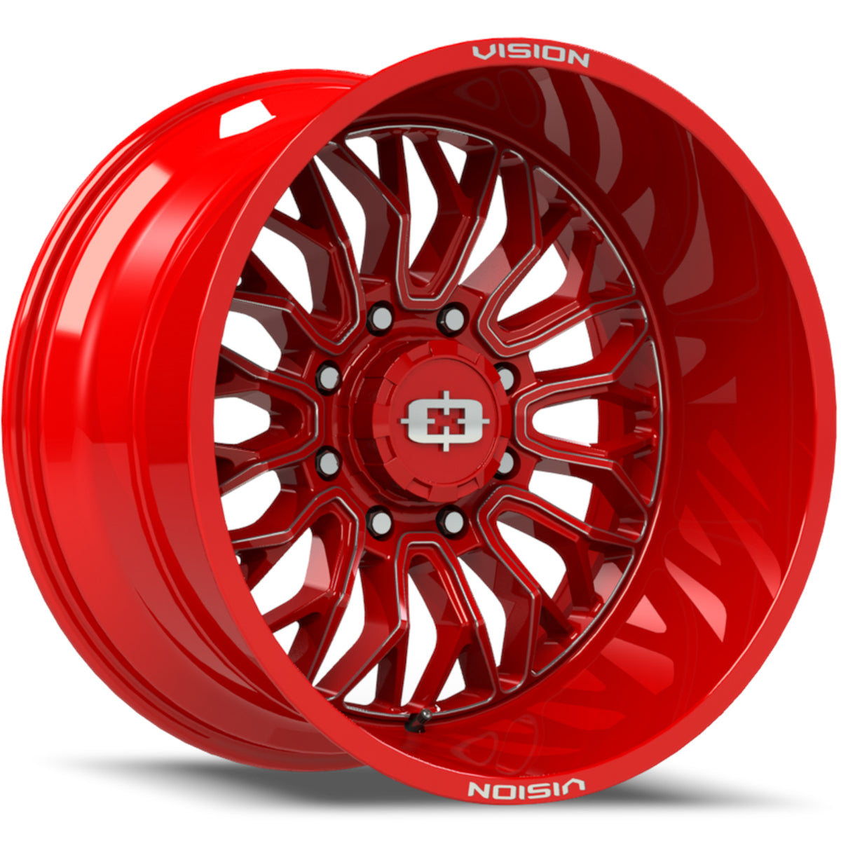 Vision Riot Red Milled Wheel