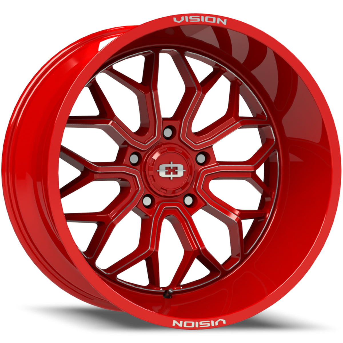 Vision Riot Red Milled Wheel