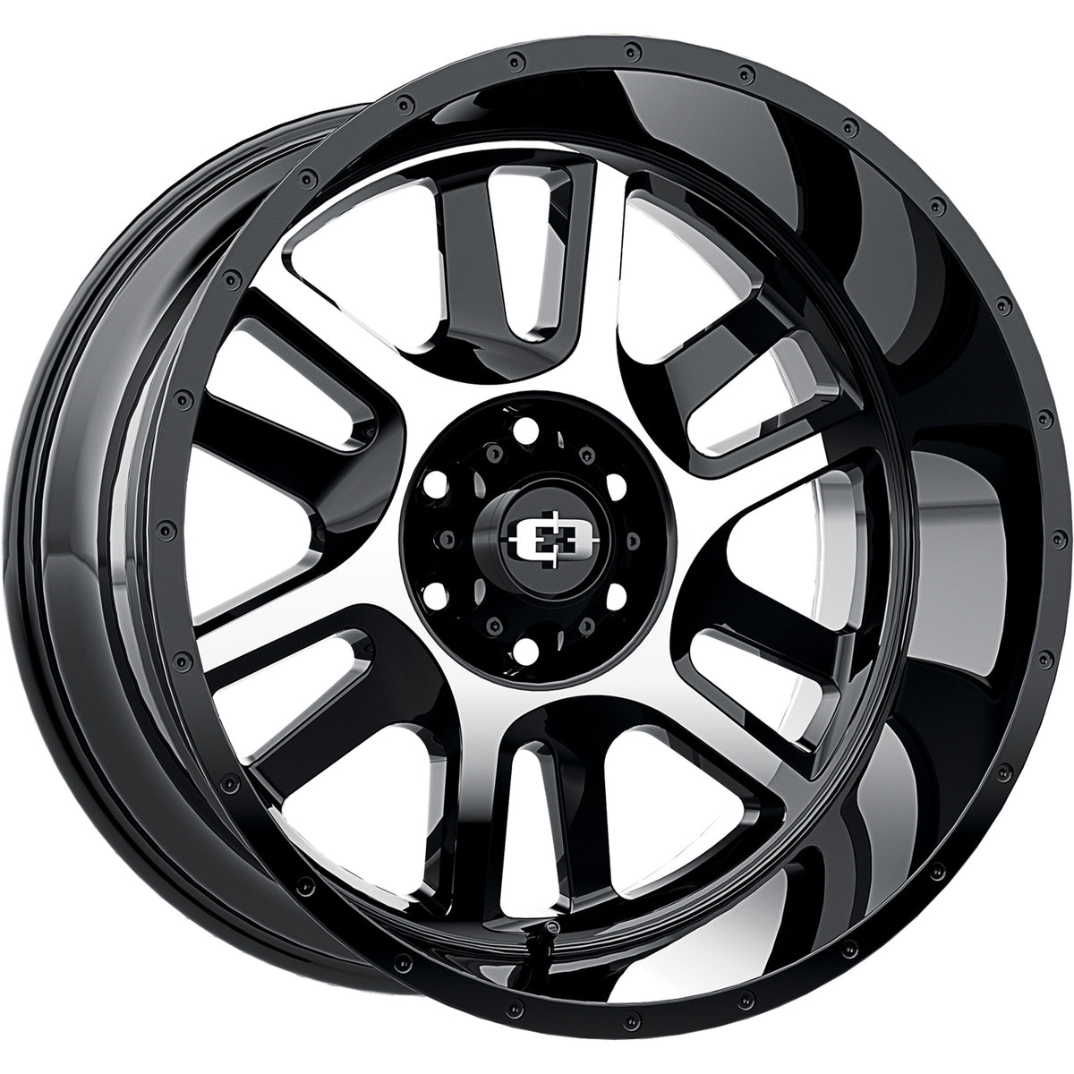 Vision Split Black Machined Wheel
