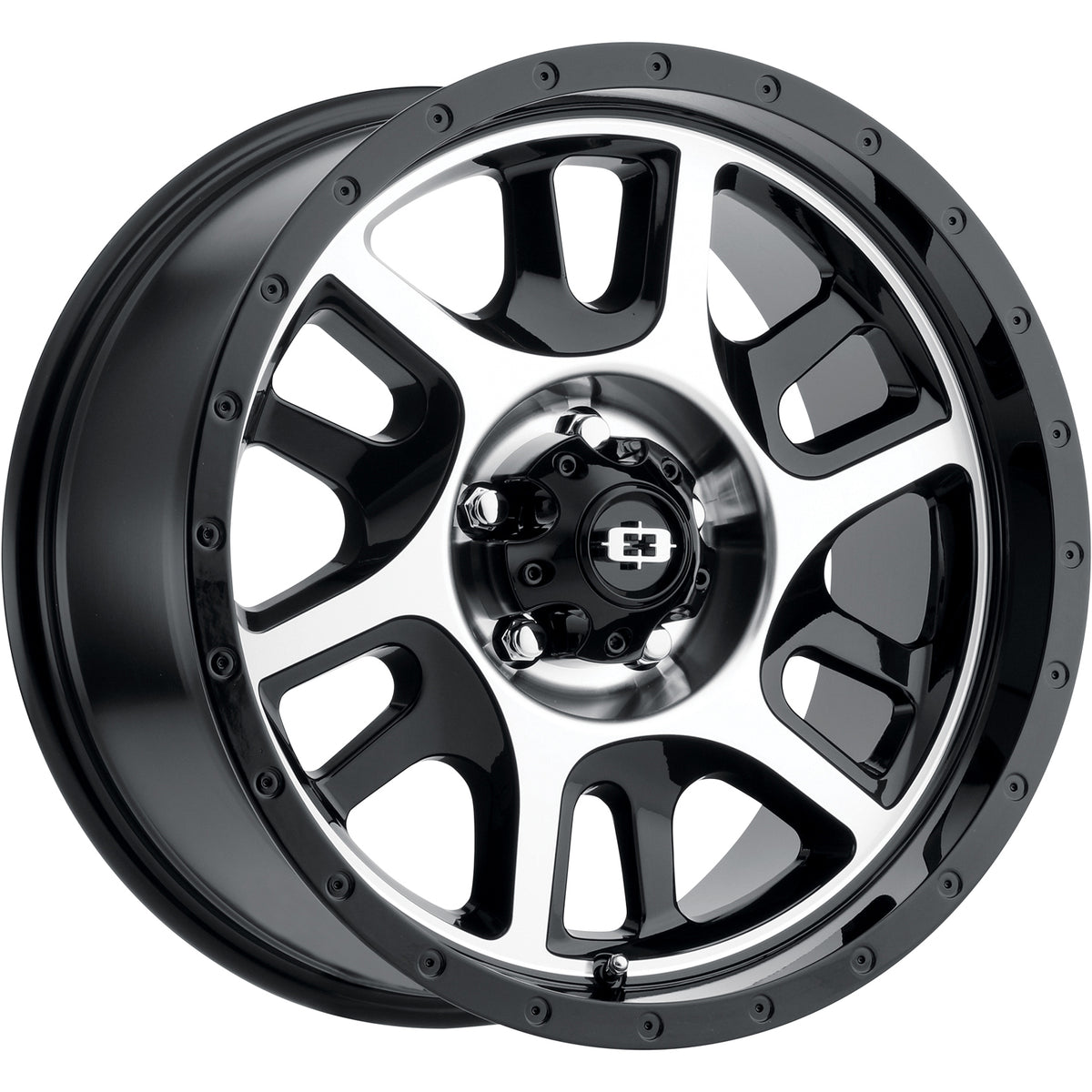 Vision Split Black Machined Wheel