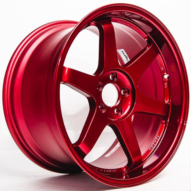 Volk TE37SL Gloss Red Wheel
