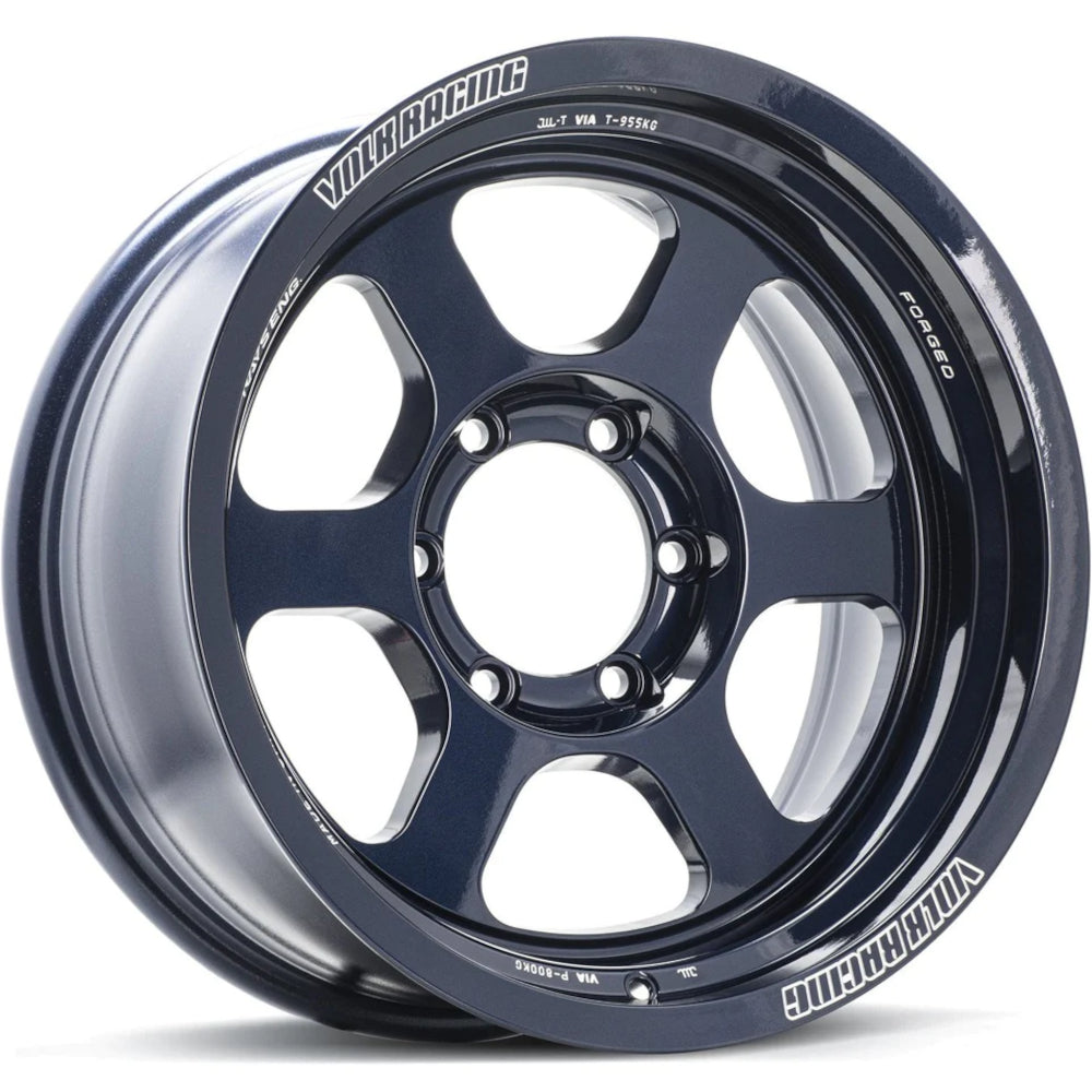Volk TE37XT M-Spec Blue Wheel