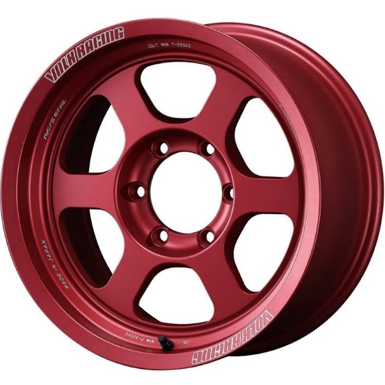 Volk TE37XT M-Spec Matte Red Wheel