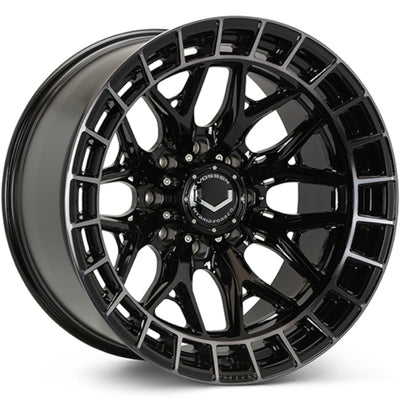 Vossen HFX-1 Black Machined Wheel