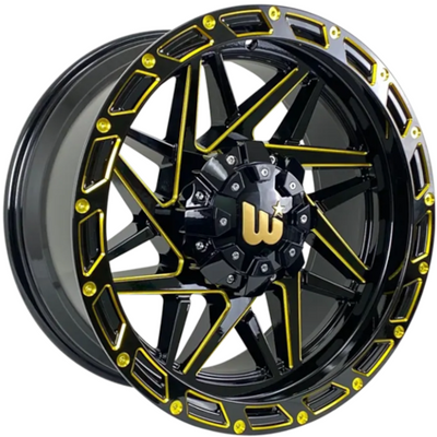 Wesrock Offroad Boulder Black Milled Wheel