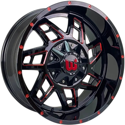 Wesrock Offroad Colt Black Red Milled Wheel