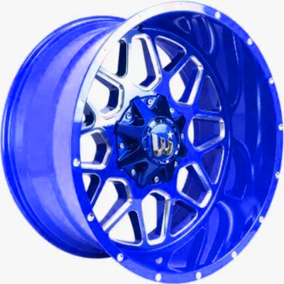 Wesrock Offroad Corral Blue Milled Wheel