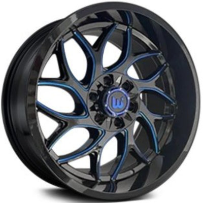 Wesrock Offroad Duke Black Blue Milled Wheel