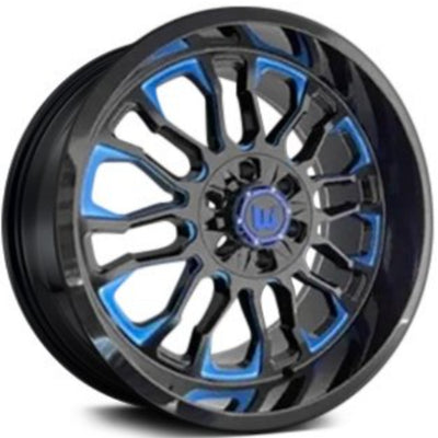 Wesrock Offroad Piper Black Blue Milled Wheel