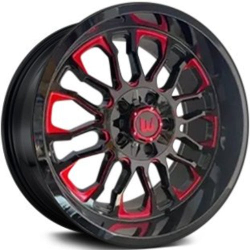 Wesrock Offroad Piper Black Red Milled Wheel