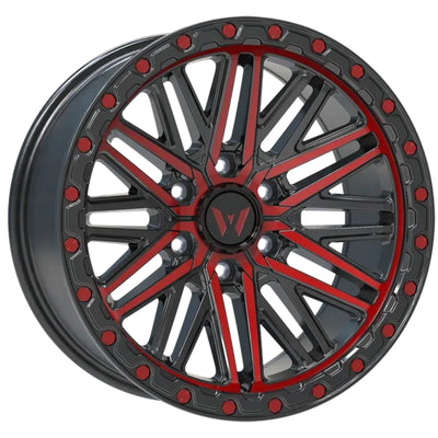 Western Off-Road AL04 Black Red Machined Wheel