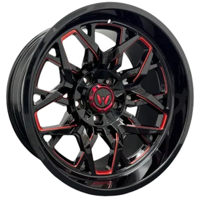 Western Off-Road Edge Black Red Milled Wheel
