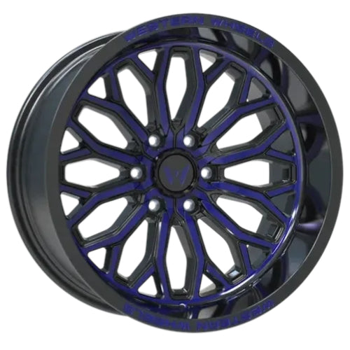 Western Off-Road IR08 Black Blue Wheel