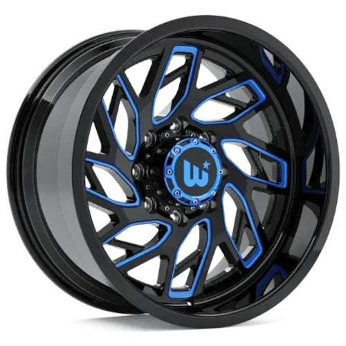 Western Off-Road MS83 Black Blue Milled Wheel