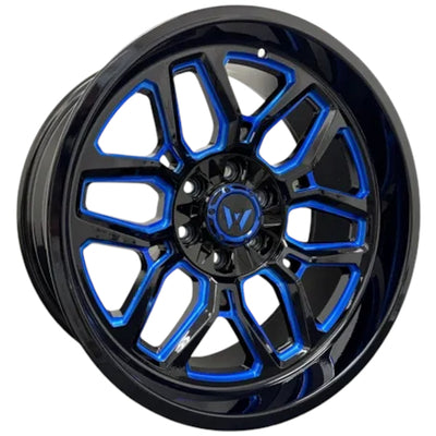 Western Off-Road Ranger Black Blue Milled Wheel