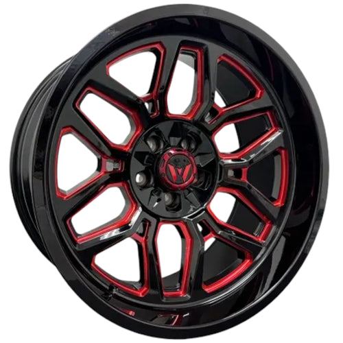 Western Off-Road Ranger Black Red Milled Wheel