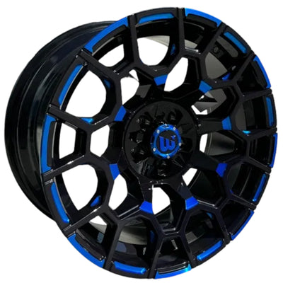 Western Off-Road Spur Black Blue Milled Wheel