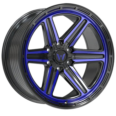 Western Off-Road YR13 Black Blue Milled Wheel