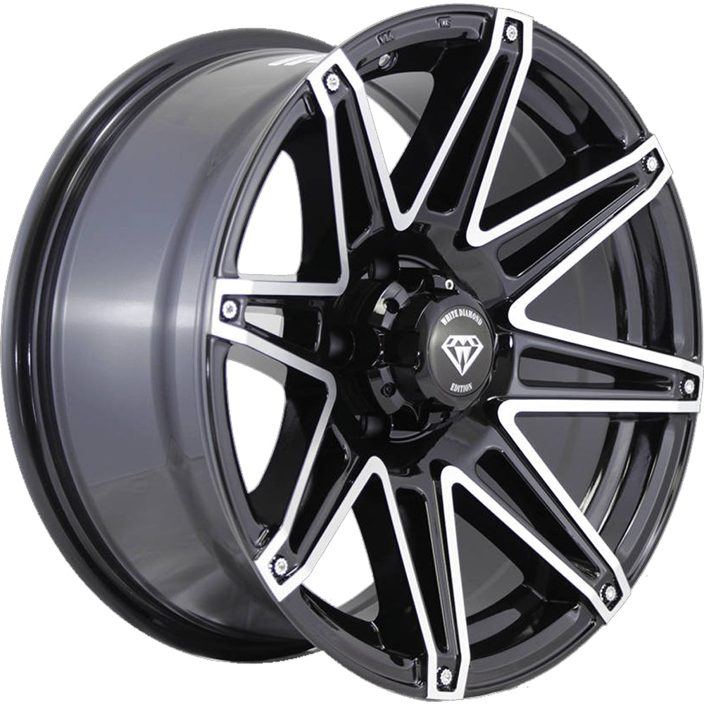 White Diamond W2759 Black Machined Wheel