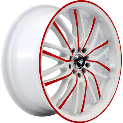 White Diamond W3108 White Red Wheel