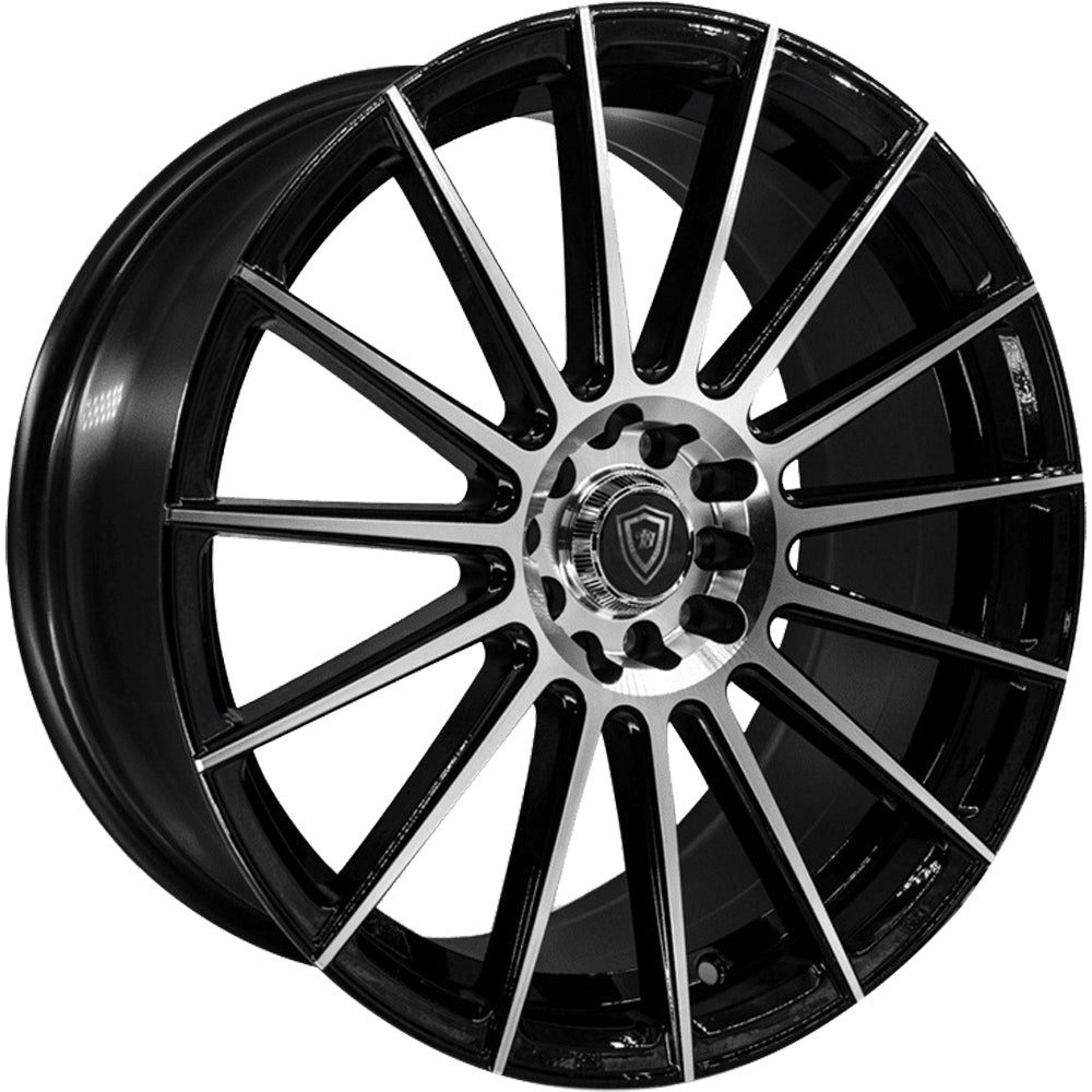 White Diamond W3193 Black Machined Wheel