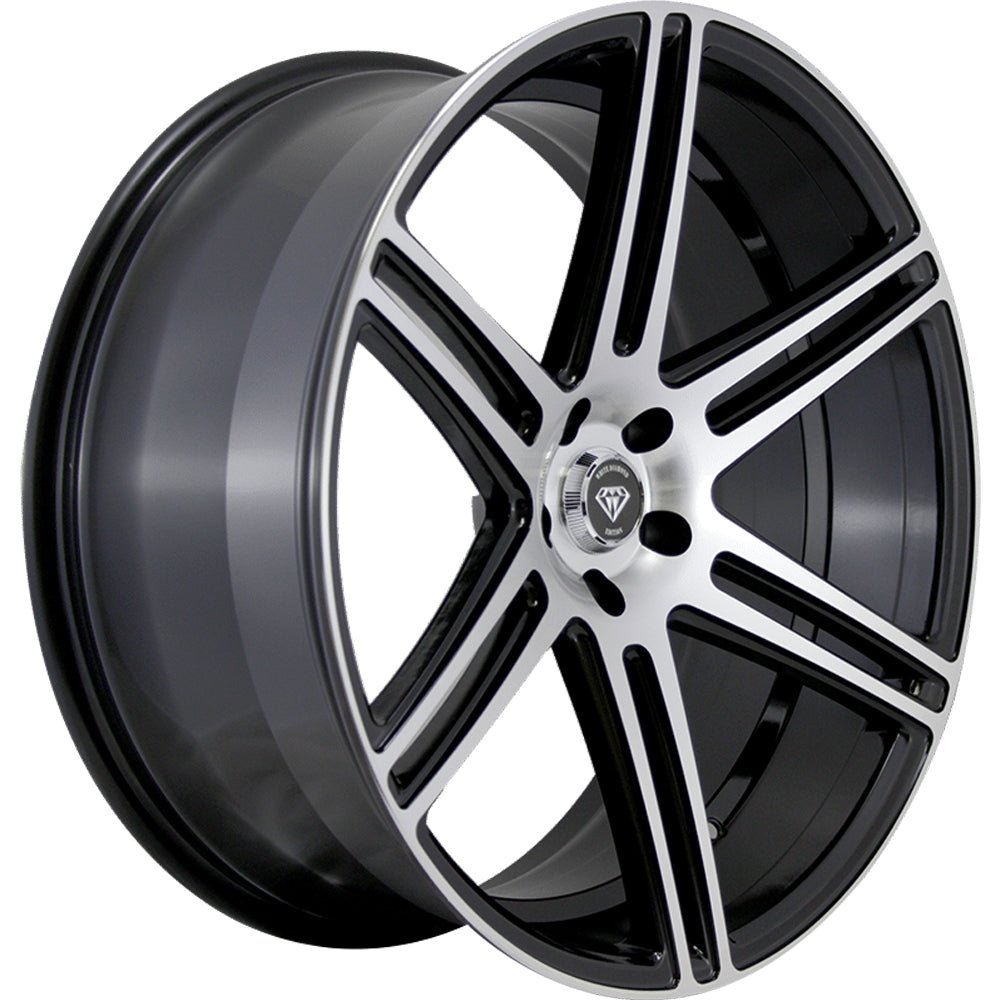 White Diamond W3198 Black Machined Wheel