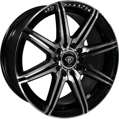 White Diamond W3264 Black Machined Wheel
