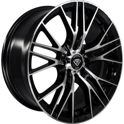 White Diamond W3267 Black Machined Wheel