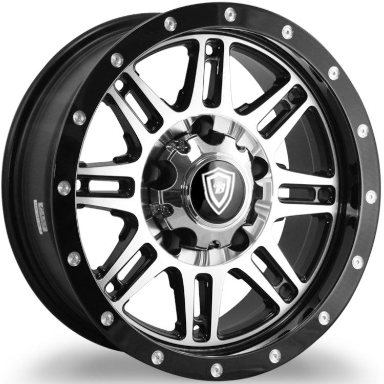 White Diamond W3310 Black Machined Wheel