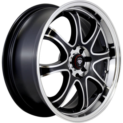 White Diamond W359 Black Machined Wheel