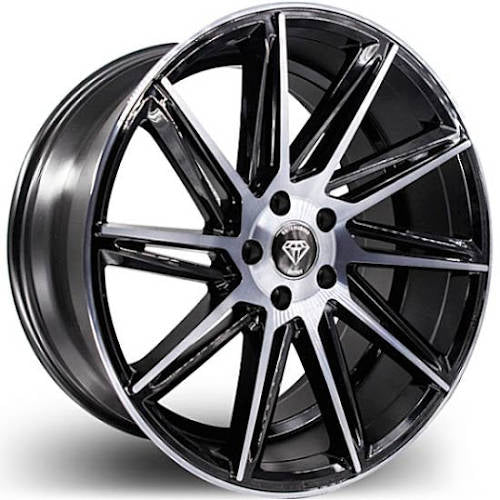 White Diamond W4617 Black Machined Wheel