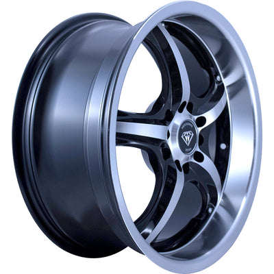 White Diamond W511 Black Machined Wheel