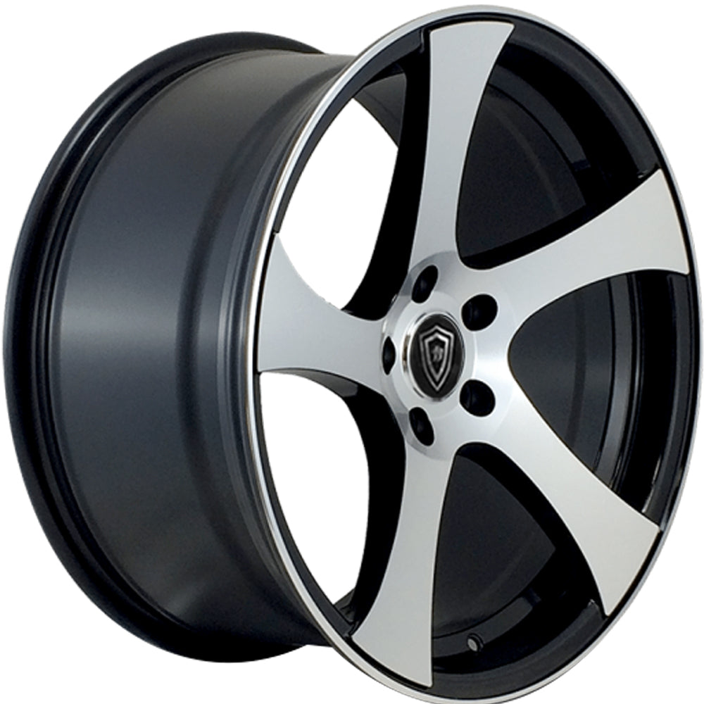 White Diamond W5833 Black Machined Wheel