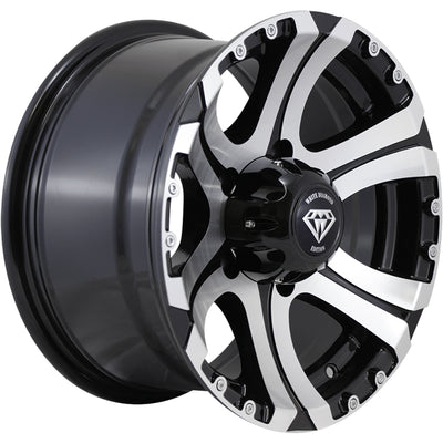 White Diamond W6006 Black Machined Wheel
