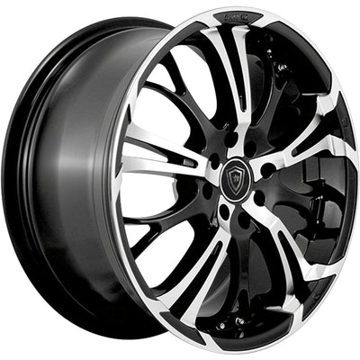White Diamond W667 Black Machined Wheel