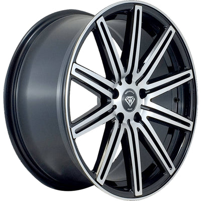 White Diamond W7103 Black Machined Wheel