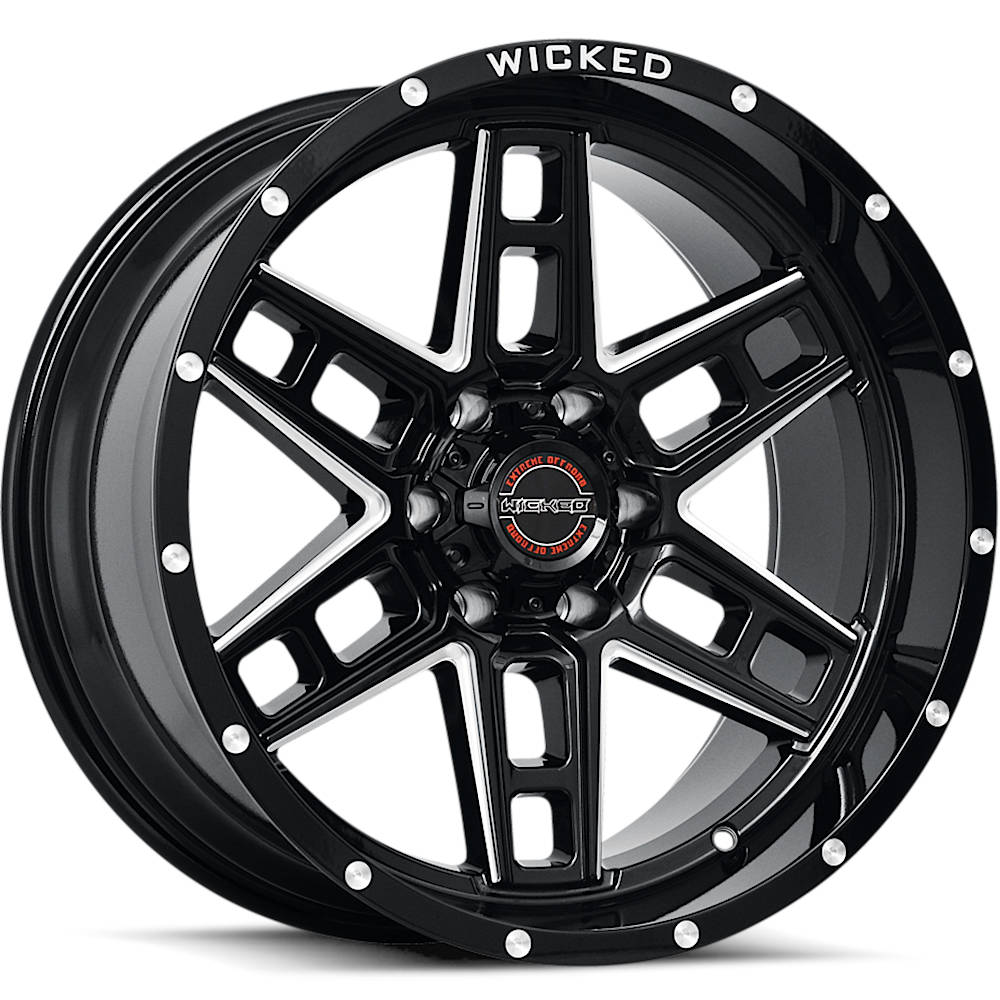 Wicked Offroad W906 Black Milled Wheel