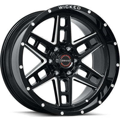 Wicked Offroad W906 Black Milled Wheel