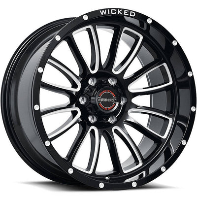 Wicked Offroad W908 Black Milled Wheel