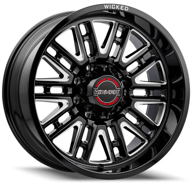 Wicked Offroad W937 Black Milled Wheel