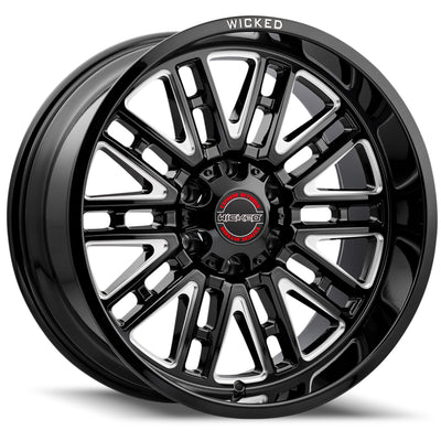 Wicked Offroad W937 Black Milled Wheel