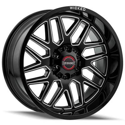 Wicked Offroad W939 Black Milled Wheel