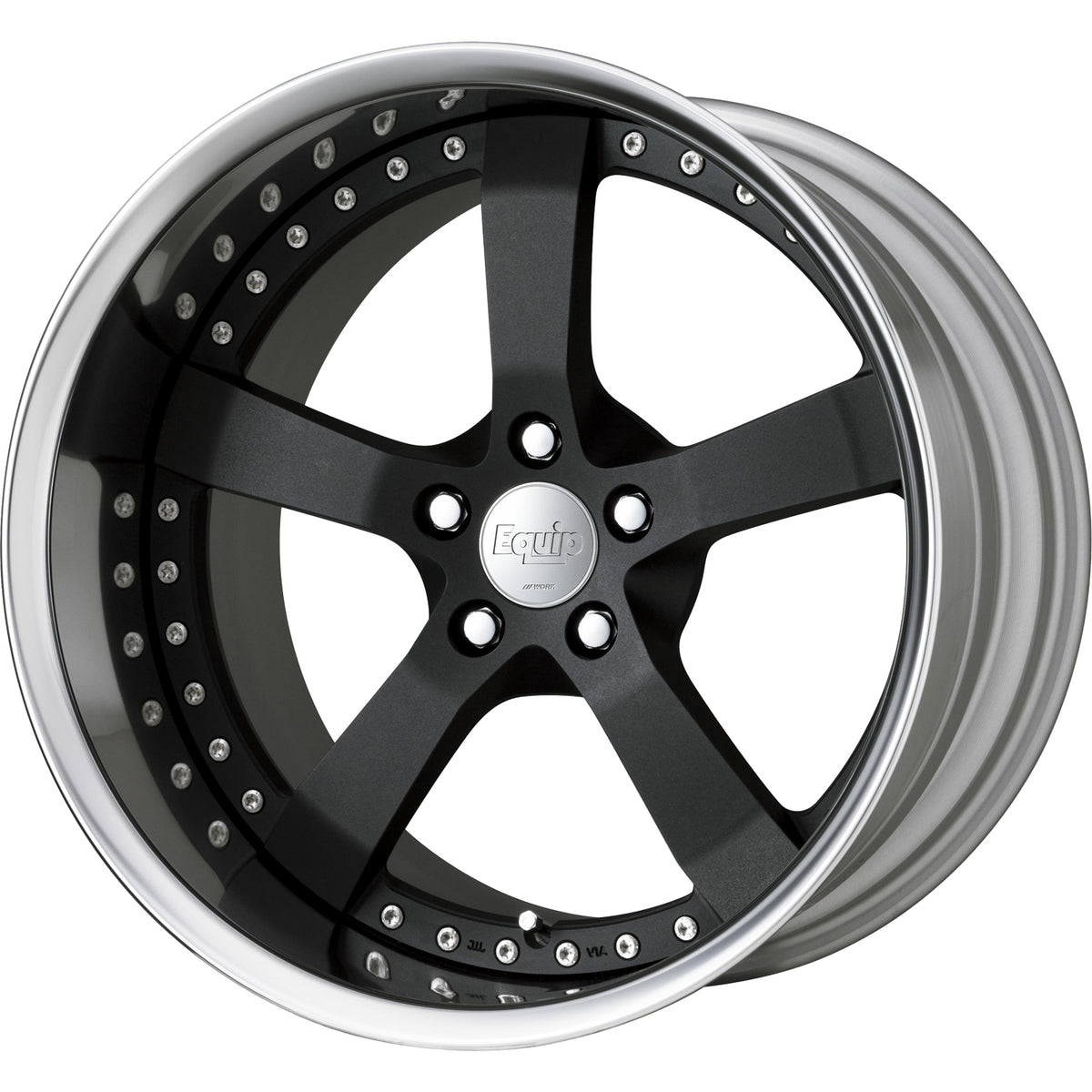 Work Equip E05 Black Polished Wheel